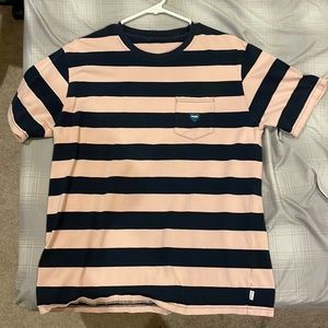 Poler blue and pink striped shirt
